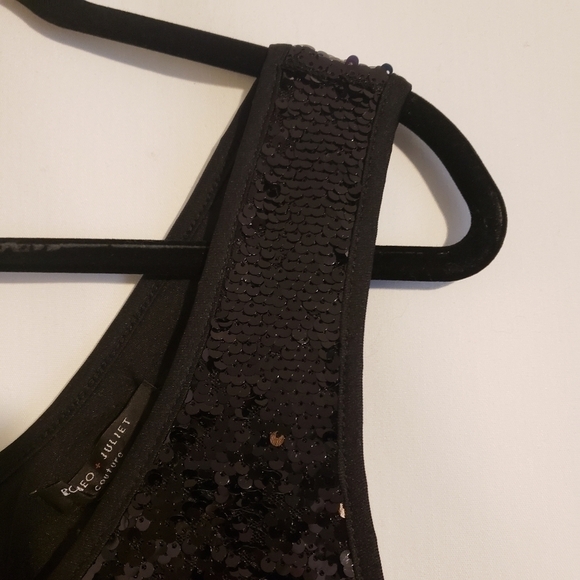 NWT Black Romeo Juliet Couture Sequin Velvet Dress - Picture 7 of 10